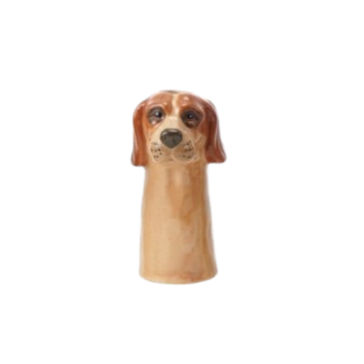 Stoneware Dog Vase