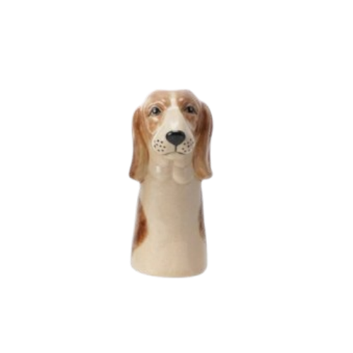 Stoneware Dog Vase