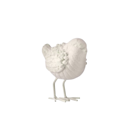 Flocked Bird Ornament