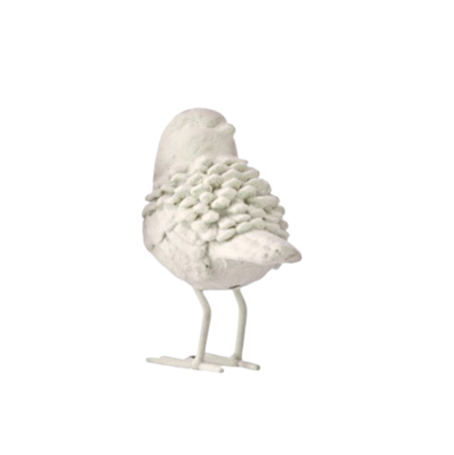 Flocked Bird Ornament