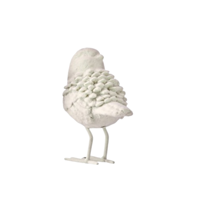 Flocked Bird Ornament