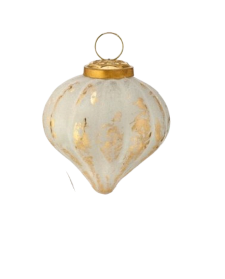 Ivory/Gold Ornament