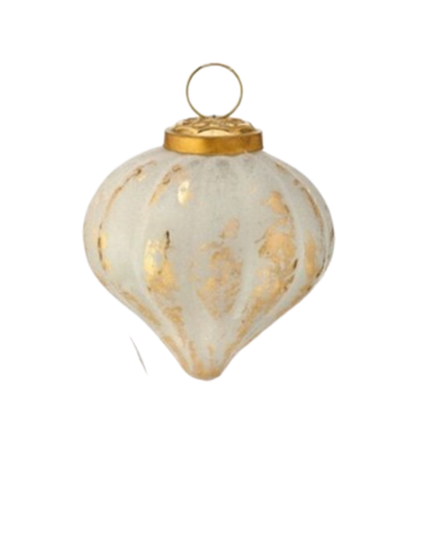 Ivory/Gold Ornament