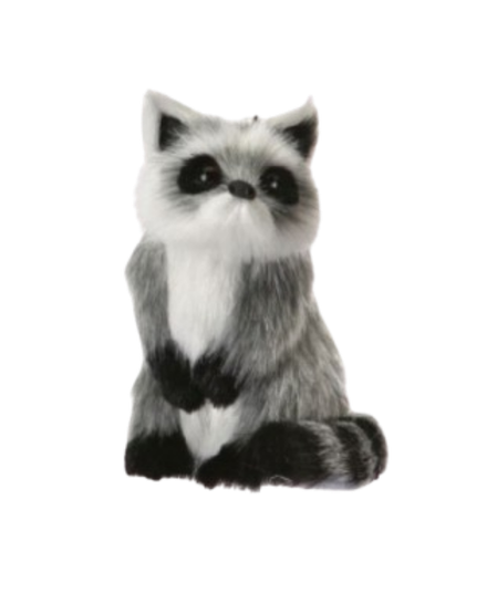 Furry Raccoon Ornament