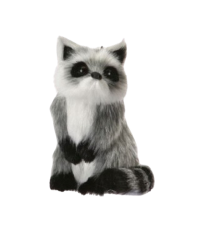 Furry Raccoon Ornament