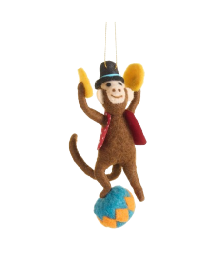 Circus Monkey Ornament