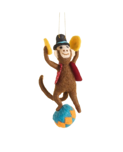 Circus Monkey Ornament