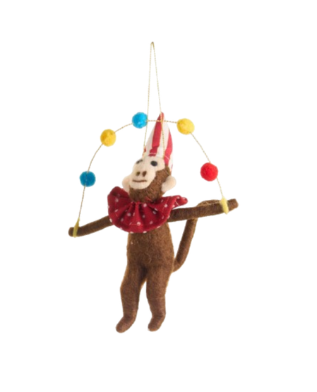 Circus Monkey Ornament