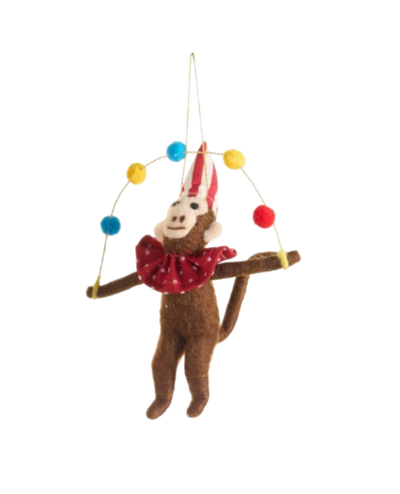 Circus Monkey Ornament