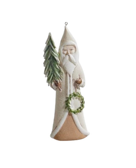 Santa with Tree Ornament