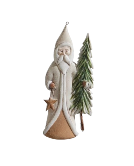 Santa with Tree Ornament