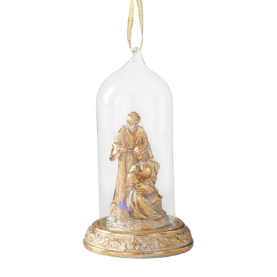 LED Nativity Cloche Ornament