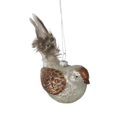 Glittered Glass Bird