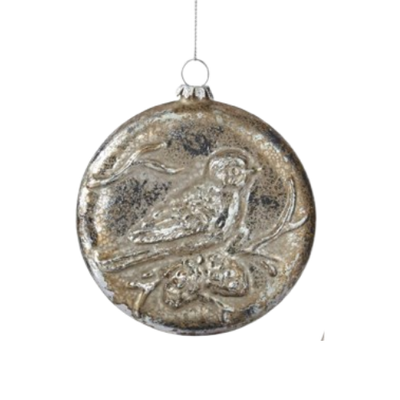 Embossed Bird Ornament