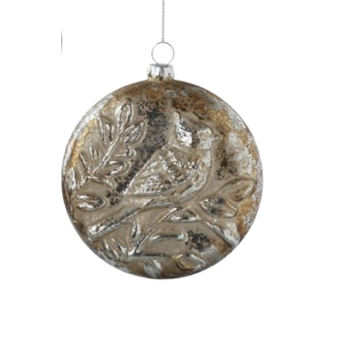 Embossed Bird Ornament
