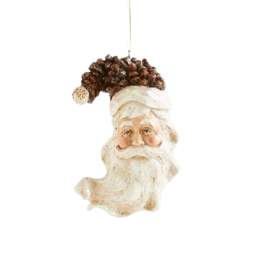 Pinecone Santa Ornament