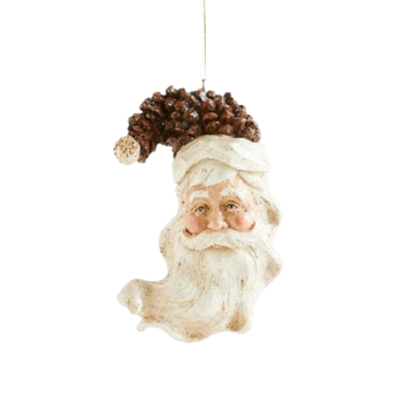 Pinecone Santa Ornament