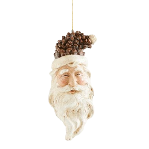 Pinecone Santa Ornament