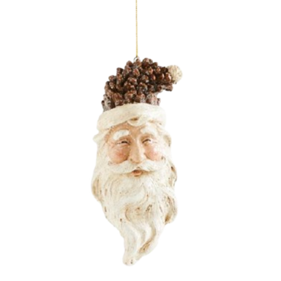 Pinecone Santa Ornament