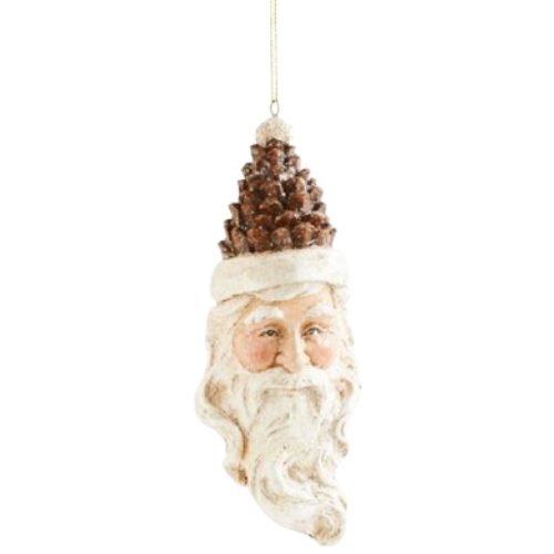 Pinecone Santa Ornament
