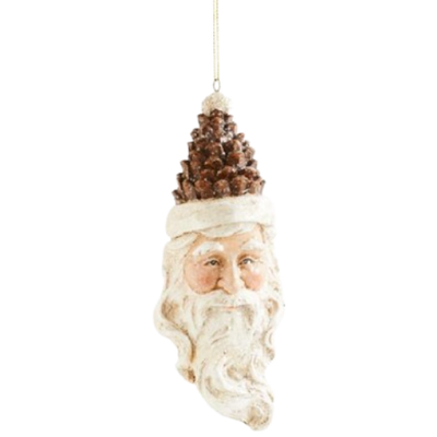 Pinecone Santa Ornament