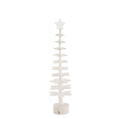 White Wood Snowflake Tree