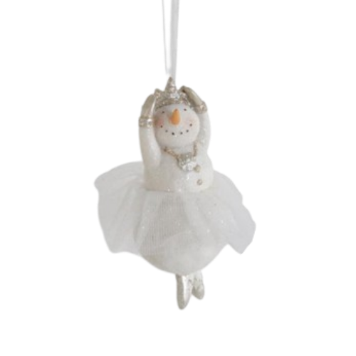 Snow Ballerina with Tutu Ornament