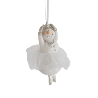Snow Ballerina with Tutu Ornament