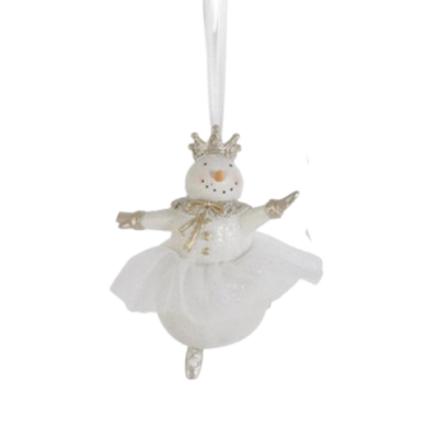 Snow Ballerina with Tutu Ornament