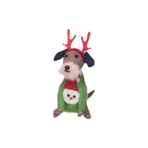 Christmas Dog Ornament