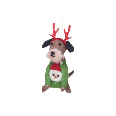 Christmas Dog Ornament