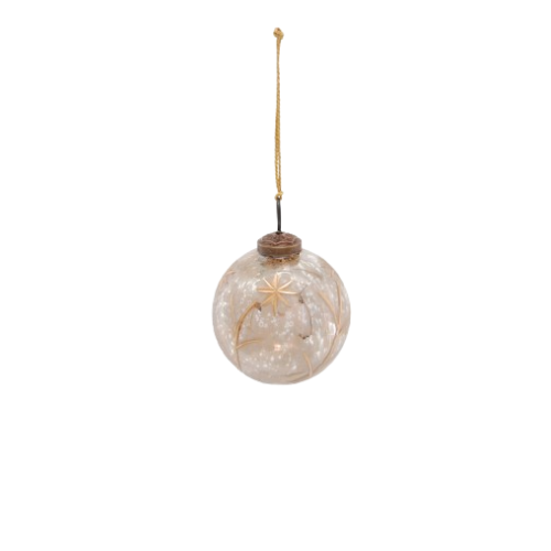 Etched Mercury Glass Ornament