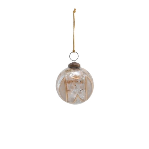 Etched Mercury Glass Ornament