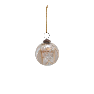 Etched Mercury Glass Ornament