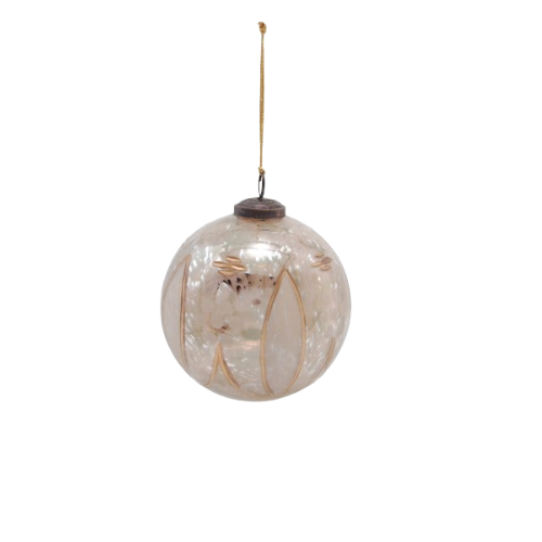 Etched Mercury Glass Ornament