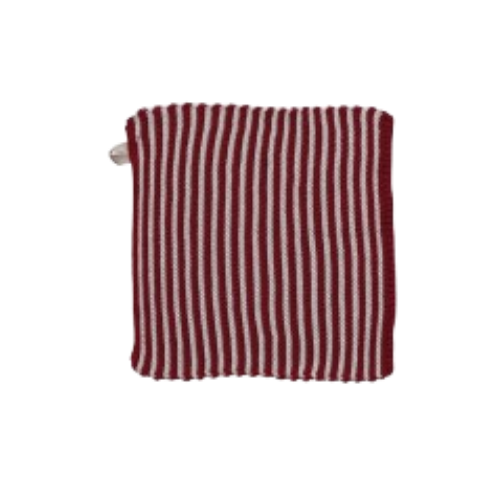 Knitted Pot Holder, stripes