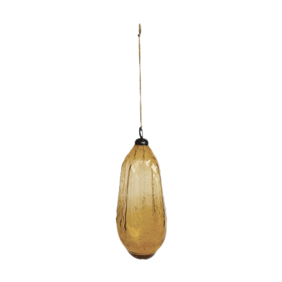Hand Blown Ornament, amber