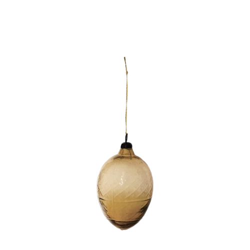Hand Blown Ornament, amber