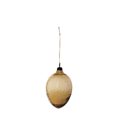 Hand Blown Ornament, amber