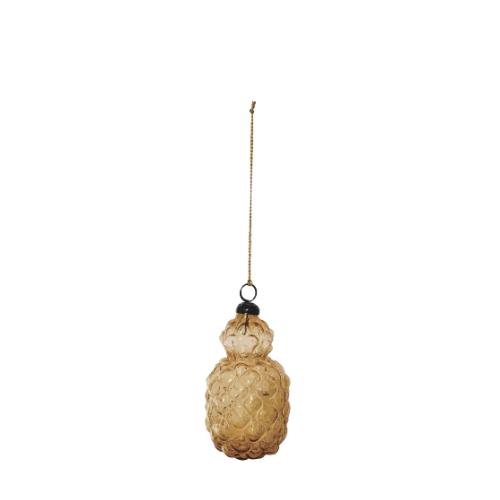 Hand Blown Ornament, amber