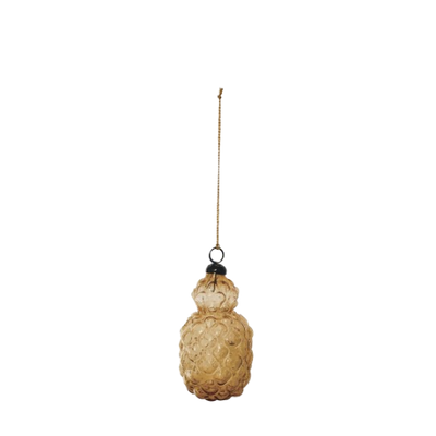 Hand Blown Ornament, amber