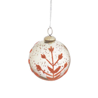 Flocked Ball Ornament