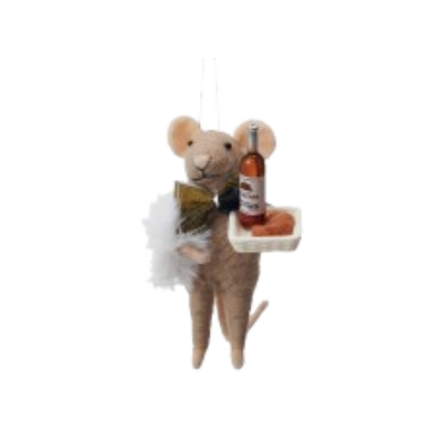 Felt Foodie Mouse Ornament