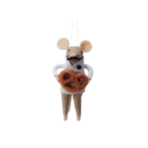 Felt Foodie Mouse Ornament