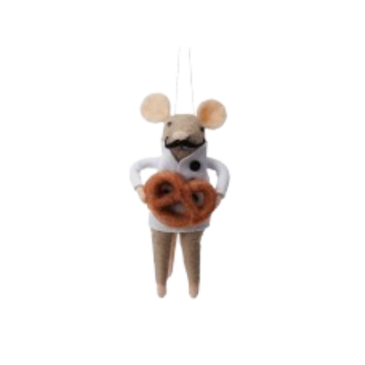 Felt Foodie Mouse Ornament