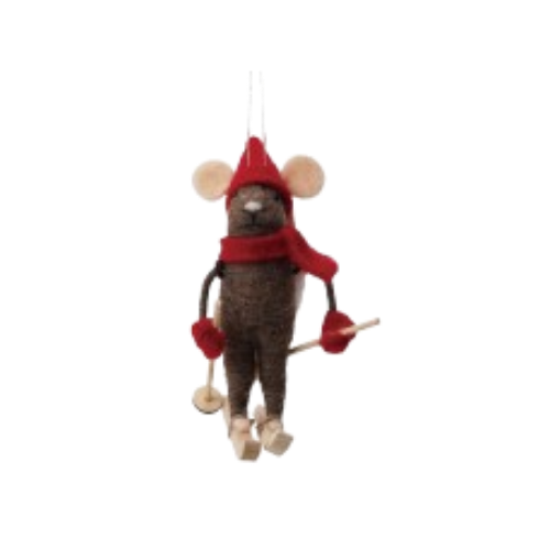 Felt Foodie Mouse Ornament