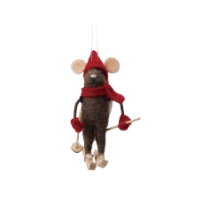 Felt Foodie Mouse Ornament