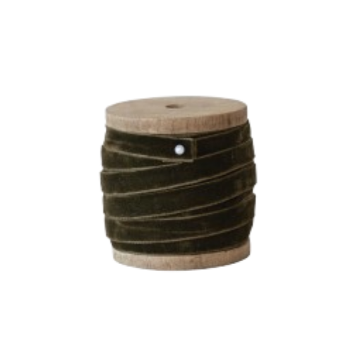 Velvet Ribbon on Wooden Spool