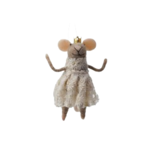 Festive Felt Mouse Ornament