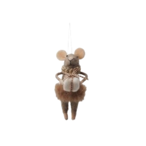 Festive Felt Mouse Ornament
